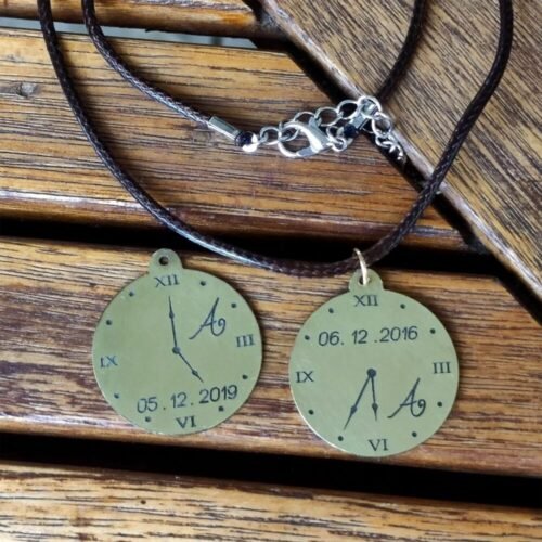 Προσωποποιημένο κολιέ ρολόι γέννηση παιδιού