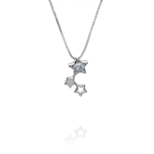 Κολιέ αστεράκια από ασήμι 925