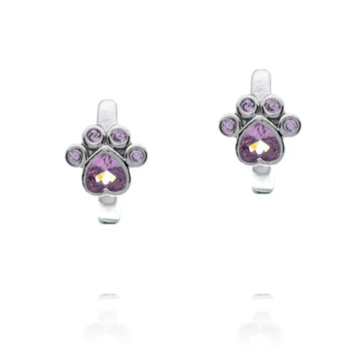 Παιδικό σκουλαρίκι πατούσα γατούλα από ασήμι 925