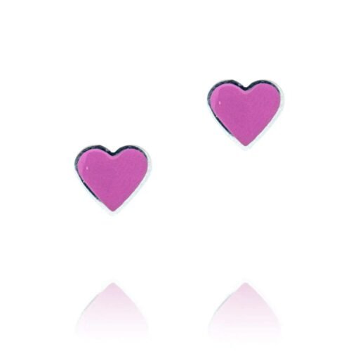 Παιδικό σκουλαρίκι καρδούλα από ασήμι 925