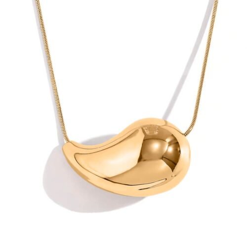 Κολιέ Drops σε σχέδιο σταγόνας από ανοξείδωτο ατσάλι 316L 100% waterproof