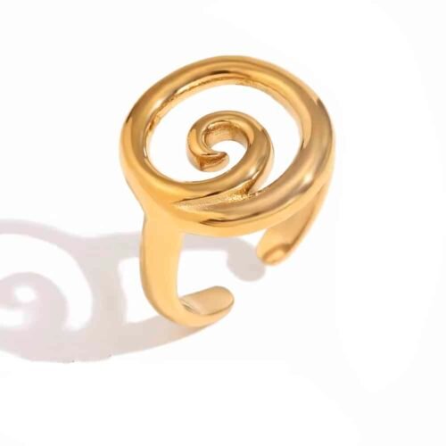 Δαχτυλίδι Σαλιγκάρι από ανοξείδωτο ατσάλι. Χρώμα ασημί ή χρυσό (επιμεταλλωμένο 18Κ Χρυσό) waterproof