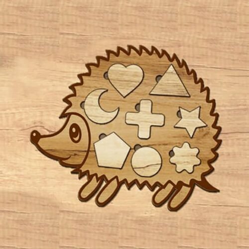 Παιδικό παζλ σκατζόχοιρος ξύλινο χειροποίητο