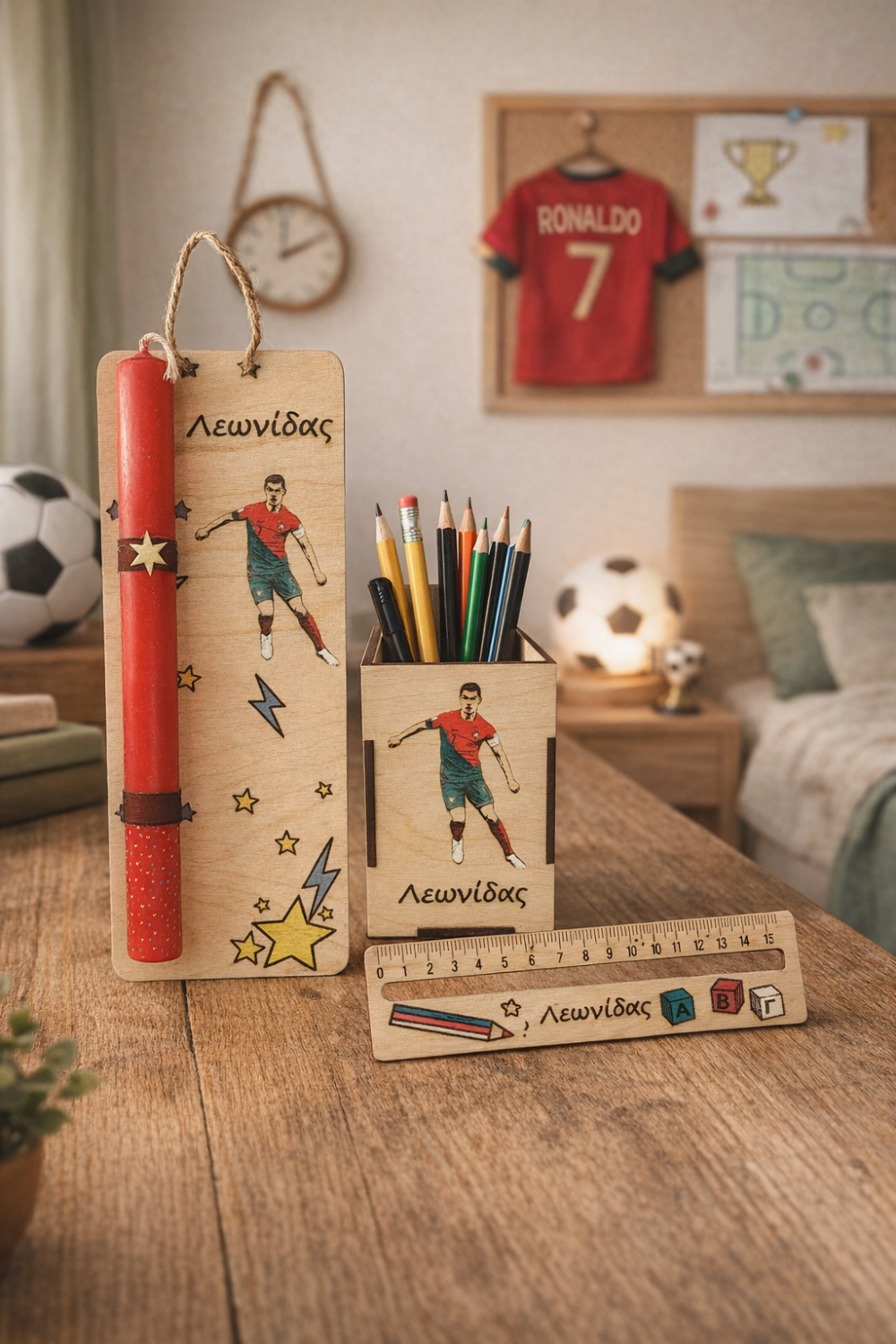 ChatGPT Image 31 Μαρ 2026, 11_45_25 π.μ. Πασχαλινή Λαμπάδα Cristiano Ronaldo με Όνομα Παιδιού (Copy)