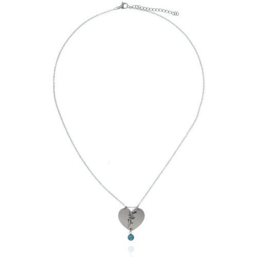 Κολιέ Birthflower με Birthstone από ανοξείδωτο ατσάλι