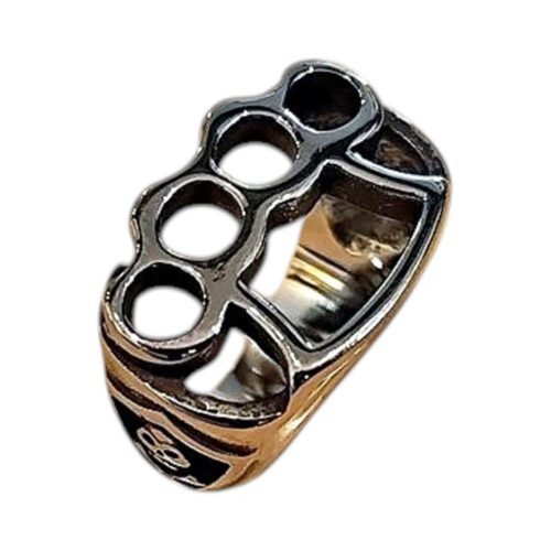 Ανδρικό Δαχτυλίδι Σιδερογροθιά (Knuckle Duster) από Ανοξείδωτο Ατσάλι 316, Νο 9