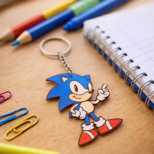 Ξύλινο μπρελόκ Sonic